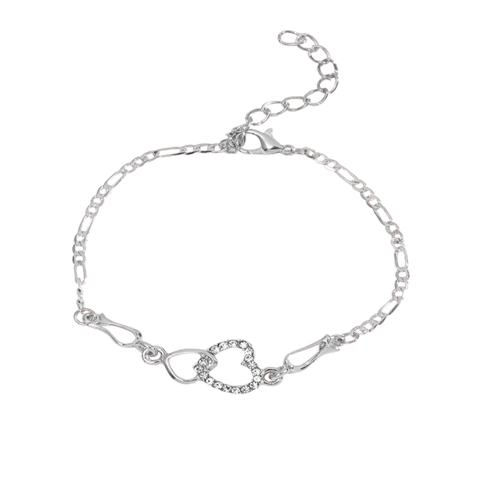 thumbnail image 2 of Joyería Micro-inclusión de la moda femenina en forma de corazón pulsera pulseras huecas, 2 of 2